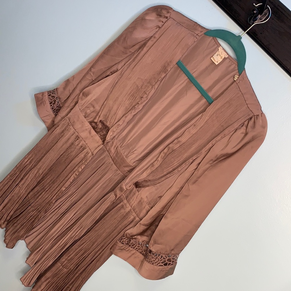 Brown boho over blouse